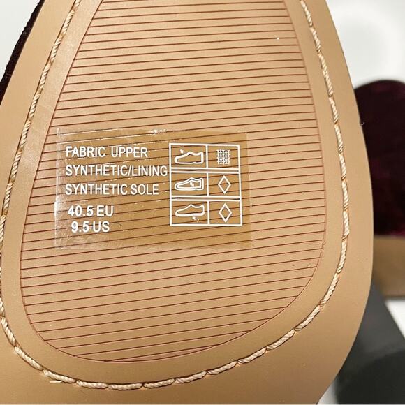 NEW French Connection Capri Crushed Velvet Ankle Boots Brunello Wine 9.5 - Picture 8 of 9